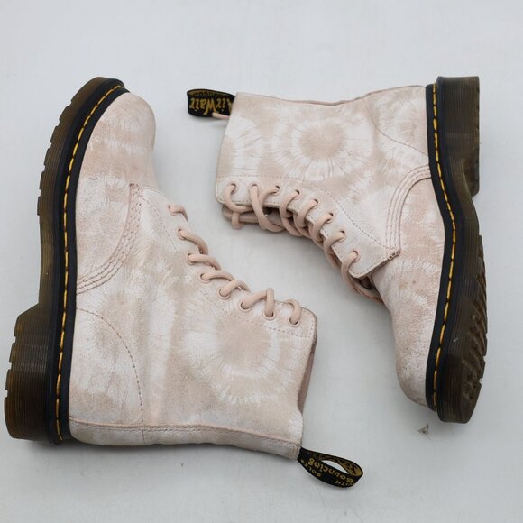 Doc Dr. Martens 1460 Women's US Size 7 Pascal Tie-Dye Suede Boot Lace Up - Picture 7 of 9